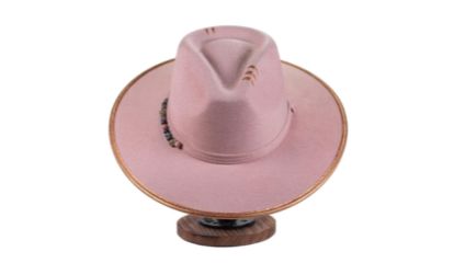 Handcrafted Boho Pink Desert Hat