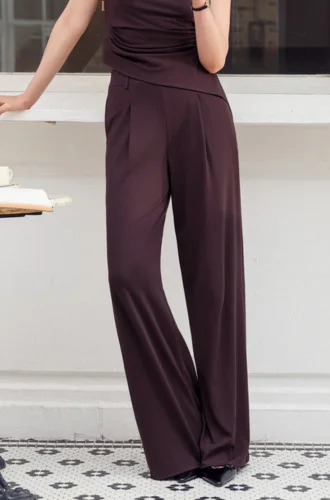 Stretchy Flowy High Rise Wide Leg