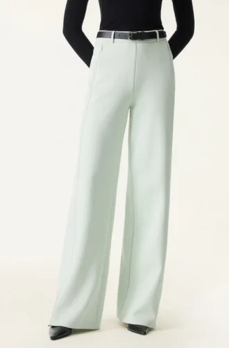 Stretch Cotton Blend Slimming High Rise